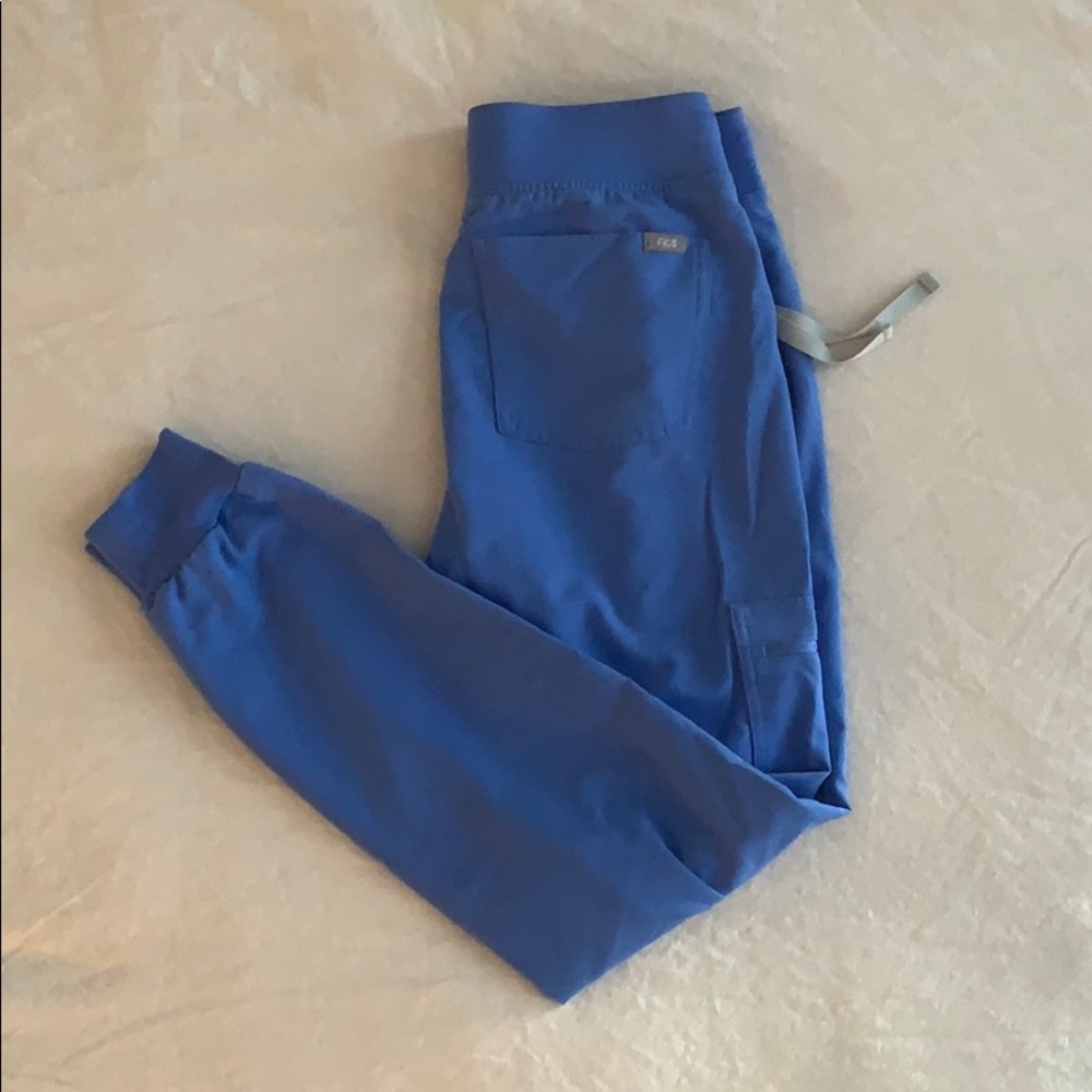 Figs Zamora Jogger scrub pants- Ceil blue